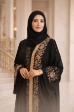 ⁦عباءة سوداء للمناسبات⁩ - الصورة ⁦3⁩